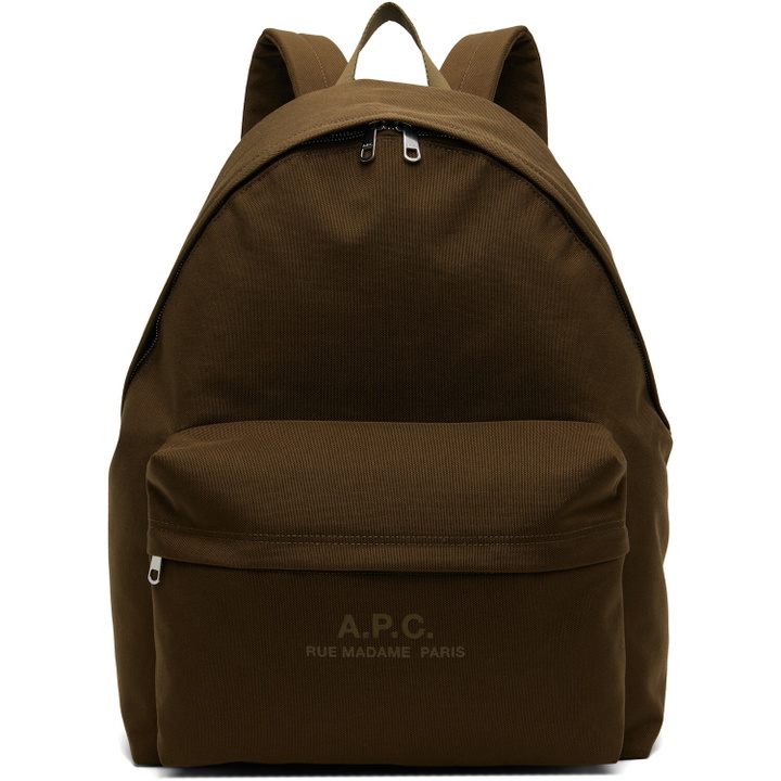 Photo: A.P.C. Khaki Backstage Backpack