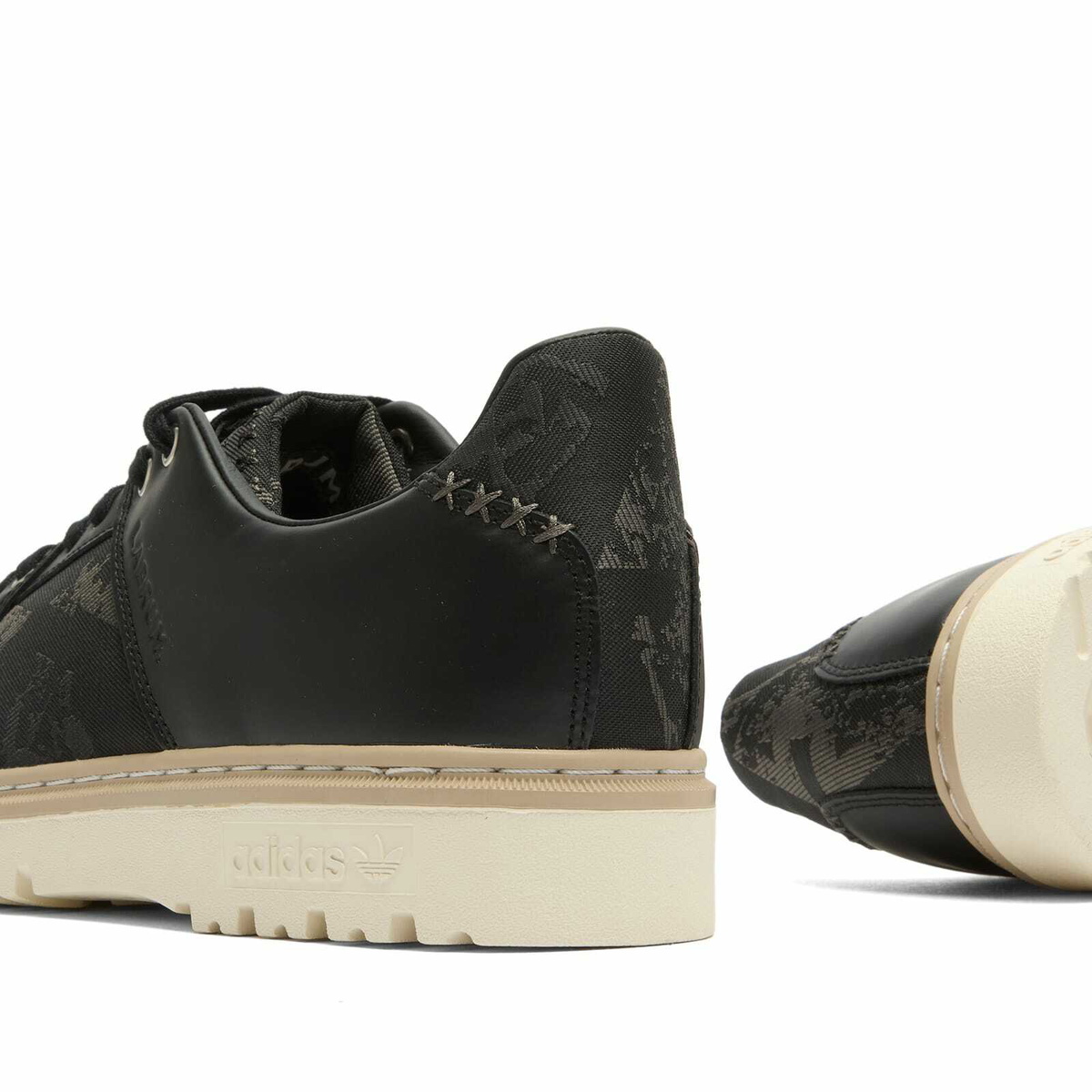END. x Adidas x Labrum BW Army Sneaker in Core Black/Wonder Beige/Cloud White