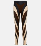 Mugler - Spiral high-rise leggings