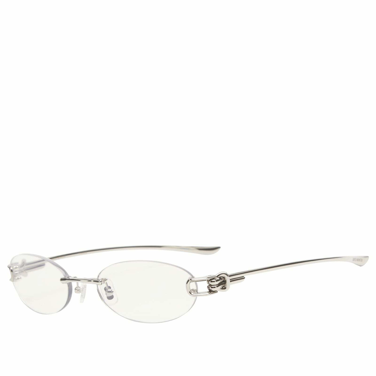 Gentle Monster Musubi Optical Glasses in Silver/Clear 