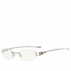 Gentle Monster Musubi Optical Glasses in Silver/Clear 