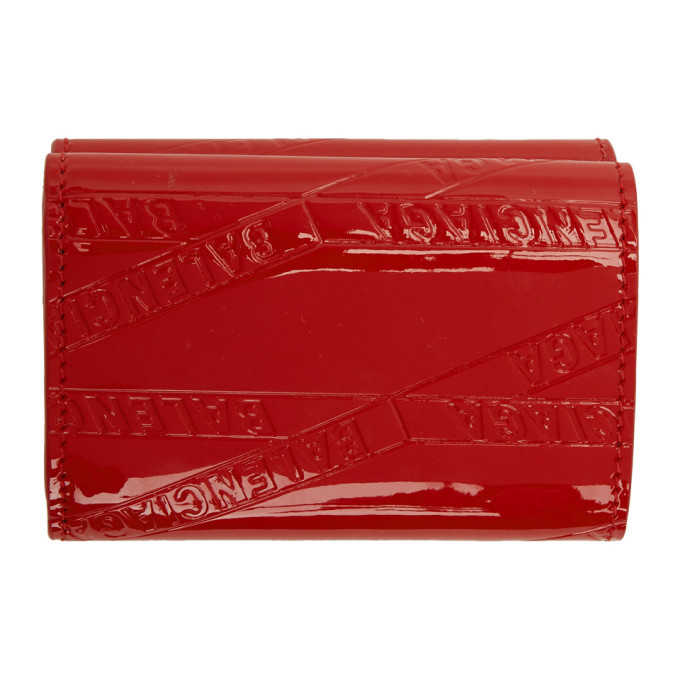 Red balenciaga wallet deals