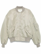 ENTIRE STUDIOS Grey Satin Bomber Jacket