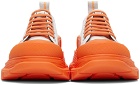 Alexander McQueen White & Orange Tread Slick Low Sneakers