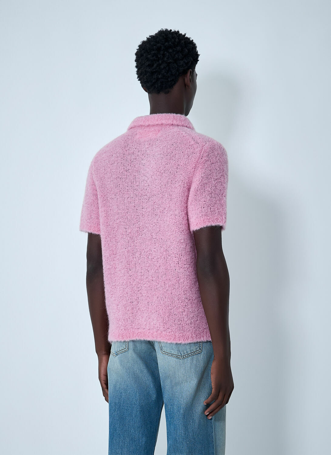 ERL Mohair-Blend Polo Shirt