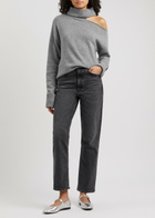 Paige Raundi Cut-out Wool-blend Jumper Grey
