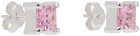 Hatton Labs Silver & Pink Stud Earrings