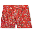 Sid Mashburn - Printed Cotton-Poplin Boxer Briefs - Red