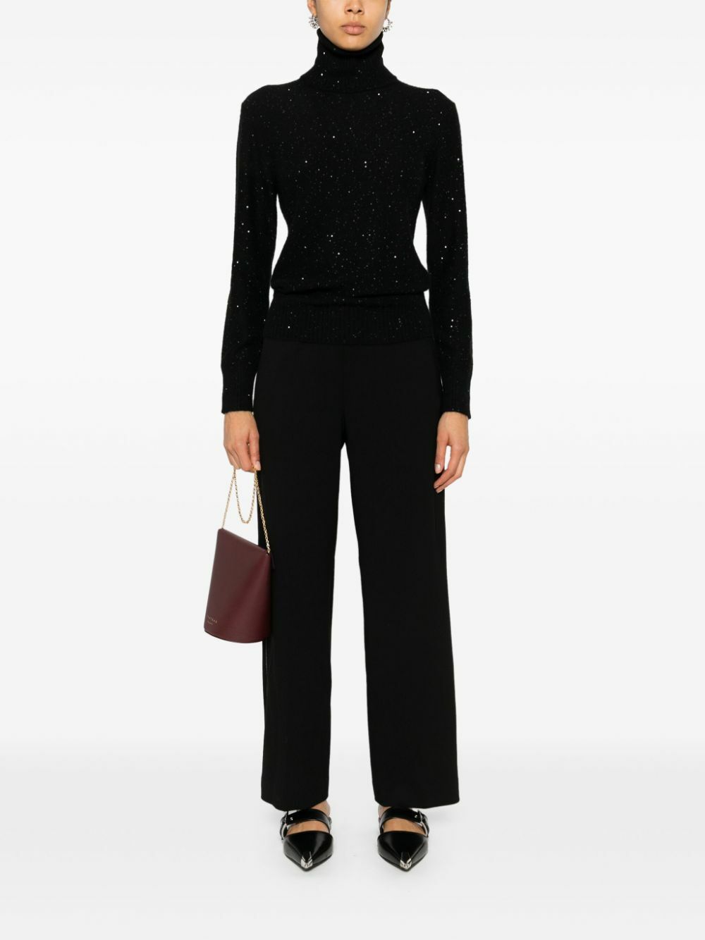 Fabiana Filippi Beige Fleece Wool Sweatshirt