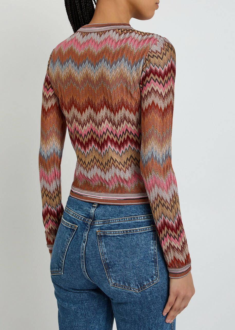 Missoni Zigzag Fine-knit Cardigan Multicoloured