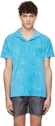 Orlebar Brown Blue Terry Towelling Polo