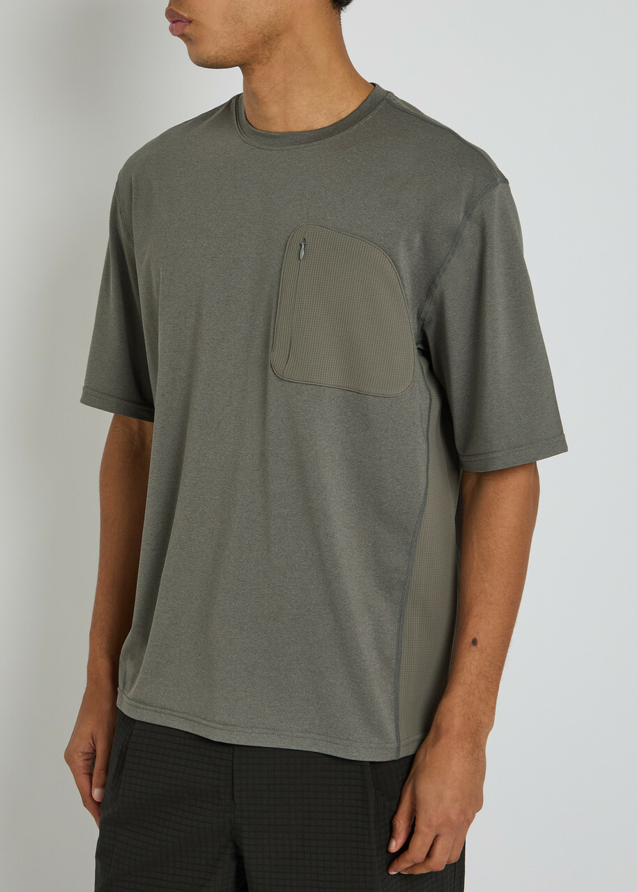 Hiking Patrol Panelled Stretch-jersey T-shirt Grey