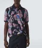 Etro Printed cotton piqué polo shirt