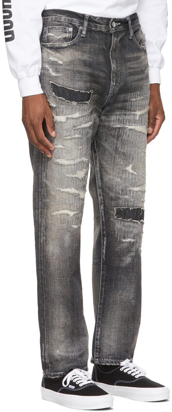 Neighborhood Black Scratch Savage Mid/C-PT Jeans Neighborhood