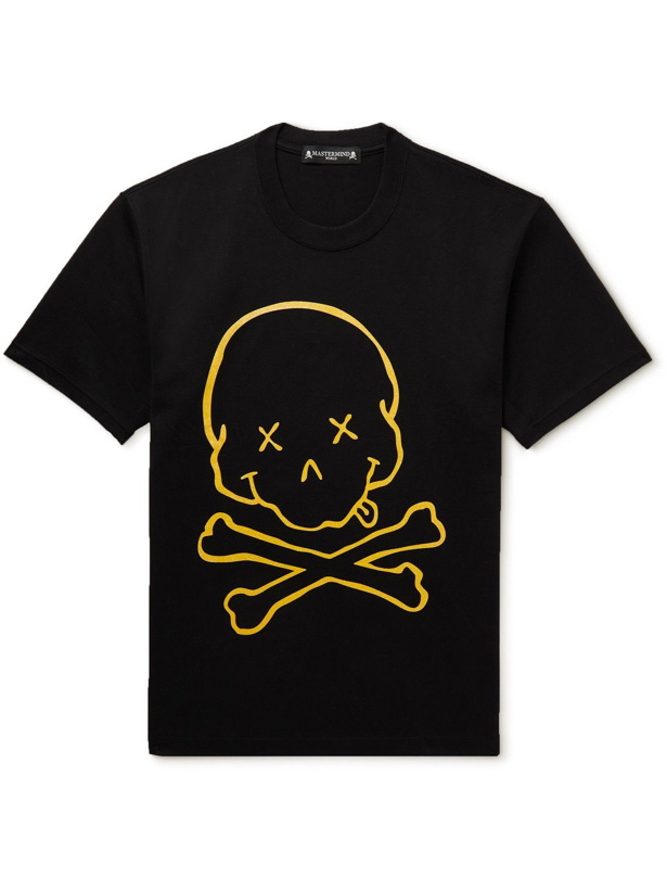 Photo: Mastermind World - Glittered Logo-Print Cotton-Jersey T-Shirt - Black