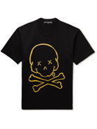 Mastermind World - Glittered Logo-Print Cotton-Jersey T-Shirt - Black