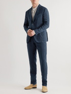 Boglioli - Straight-Leg Linen Suit Trousers - Blue