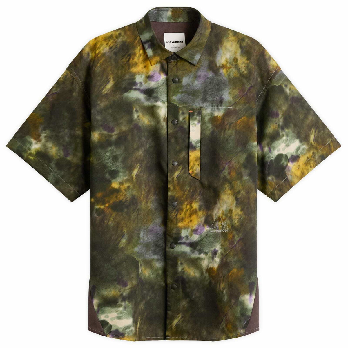 and wander Men's x ROA Printed Breathable Shirt in Camo