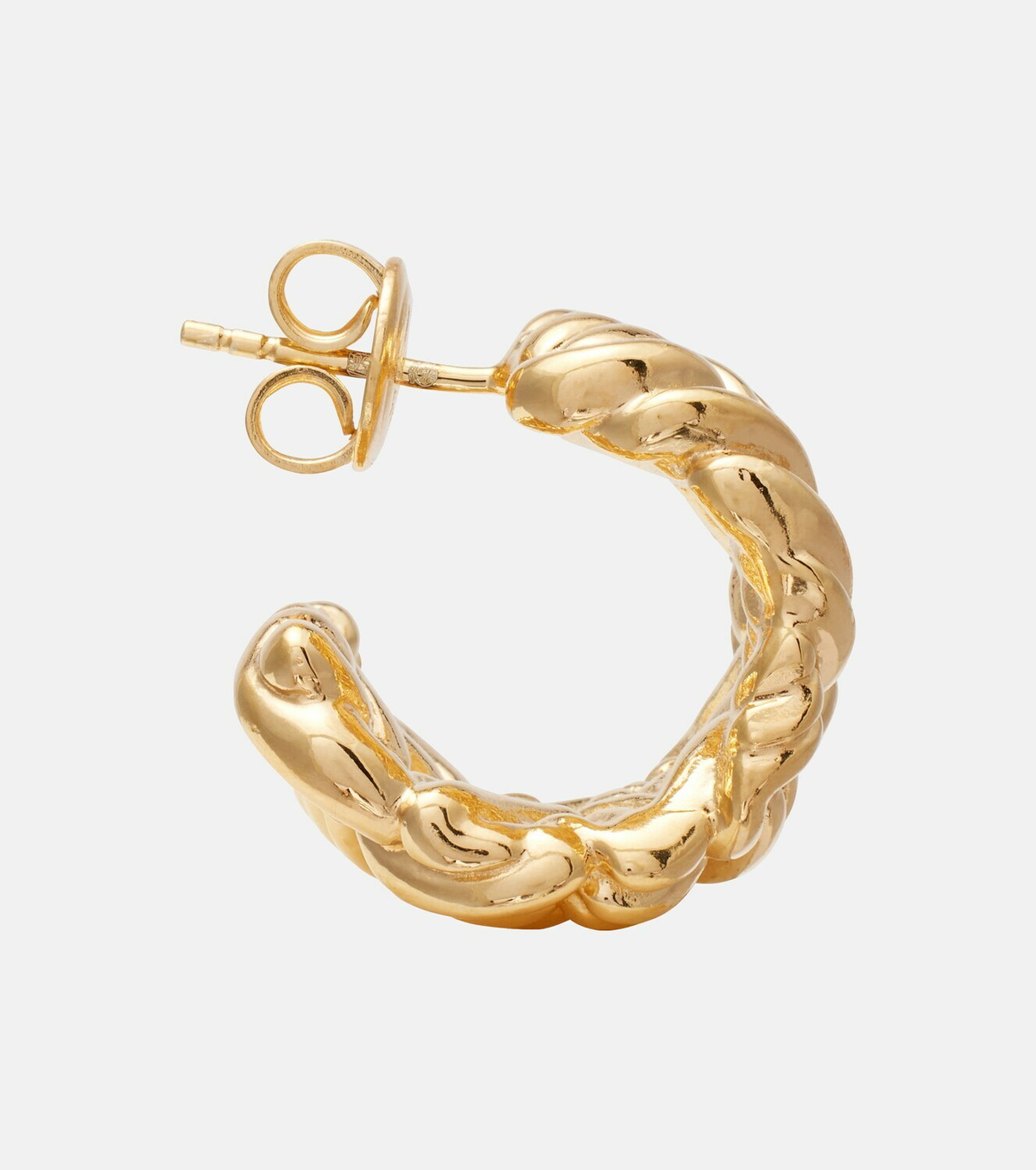 Bottega Veneta Intreccio Large gold-plated earrings