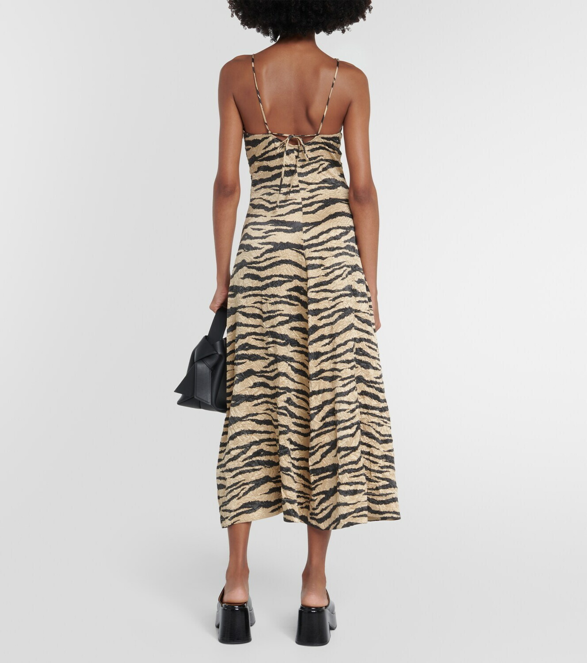 Ganni leopard best sale slip dress