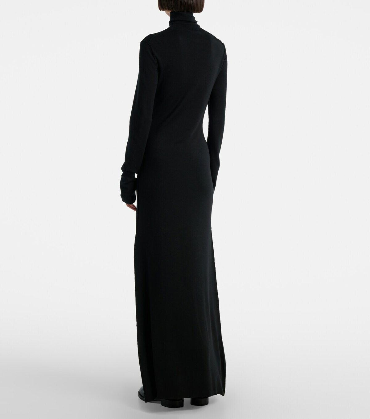 The Row Leoline turtleneck virgin wool maxi dress