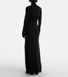 The Row Leoline turtleneck virgin wool maxi dress