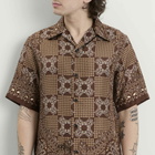 Amiri Men's MA Check Camp Shirt in Tobacco