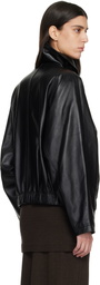 LE17SEPTEMBRE Black Sculptured Leather Jacket