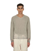 Maison Margiela Distressed V Neck Sweater Light