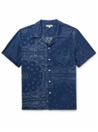 Alex Mill - Convertible-Collar Indigo-Dyed Bandana-Print Cotton Shirt - Blue