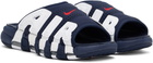 Nike Navy Air More Uptempo Pool Slides