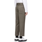 Neil Barrett Brown Wool Slim Tube Trousers