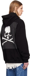 MASTERMIND WORLD Black Boxy Fit Grid Hoodie