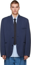 Hed Mayner Navy Shawl Blazer