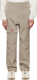 424 Gray Zip Pocket Cargo Pants