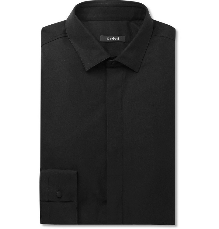 Photo: Berluti - Cotton-Poplin Shirt - Men - Black