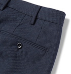 Incotex - Slim-Fit Puppytooth Stretch-Cotton Trousers - Men - Navy