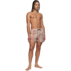 Paul Smith Multicolor 'Painted Signature Stripe' Swim Shorts