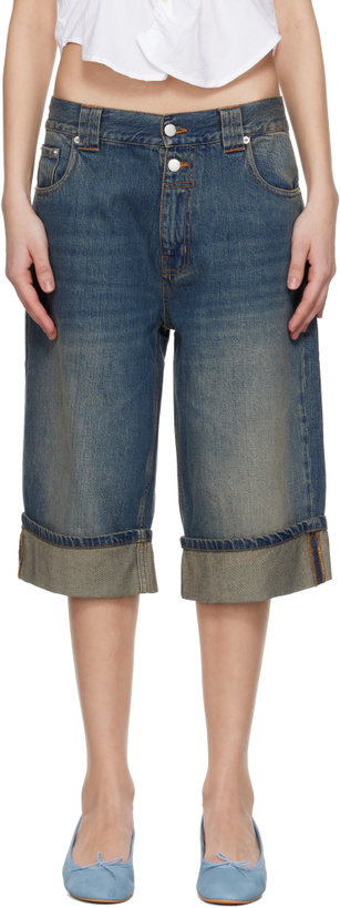 Photo: Gimaguas Blue Baggy Denim Shorts