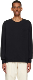 Bather Black Organic Cotton Long Sleeve T-Shirt