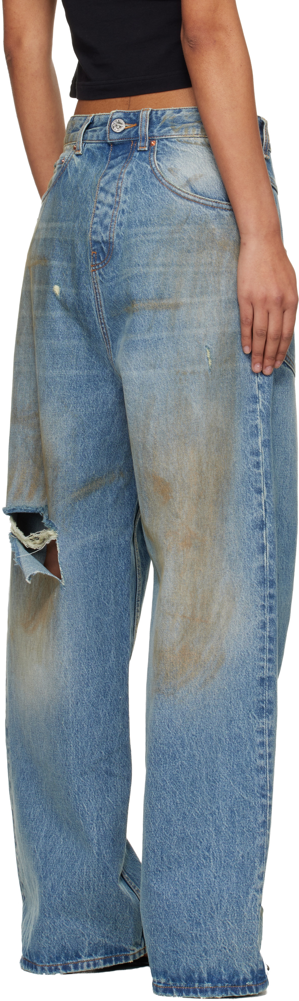 VETEMENTS Blue Back-to-Front Jeans