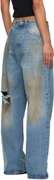 VETEMENTS Blue Back-to-Front Jeans