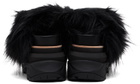 sacai Black Faux-Fur Sandals