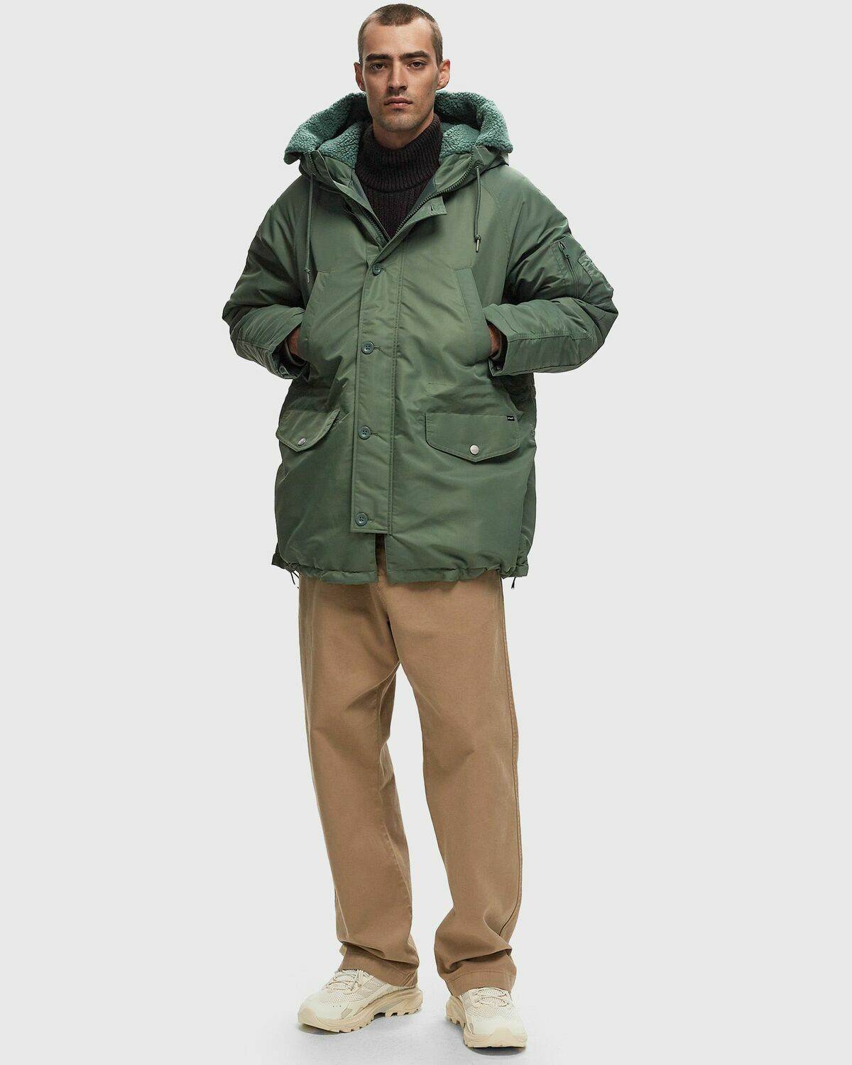 Carhartt Wip Hd Olten Parka Green Parkas