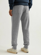 TOM FORD - Tapered Brushed Cotton-Blend Jersey Sweatpants - Gray