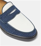 Thom Browne Leather-trimmed tweed loafers