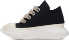 Rick Owens DRKSHDW Black Porterville Jumbo Laced Abstract Low Sneakers