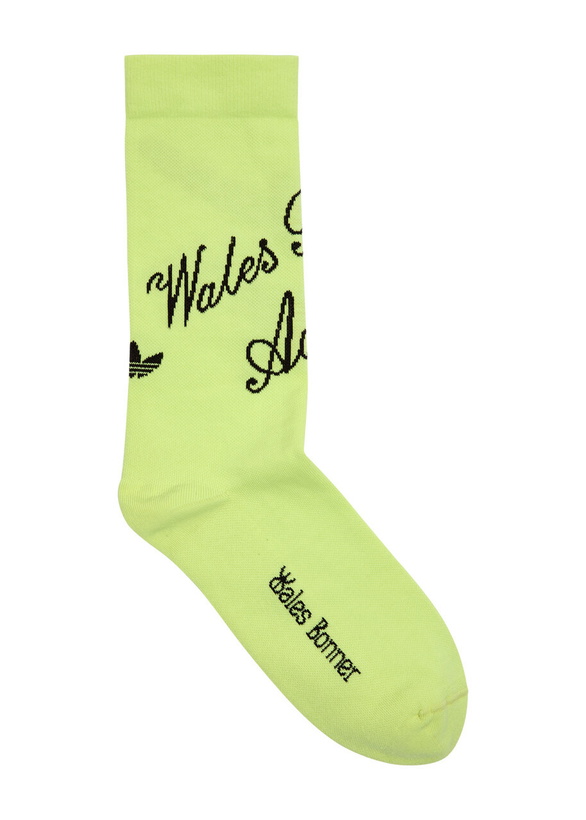 Photo: Adidas X Wales Bonner Logo-intarsia Jersey Socks Yellow