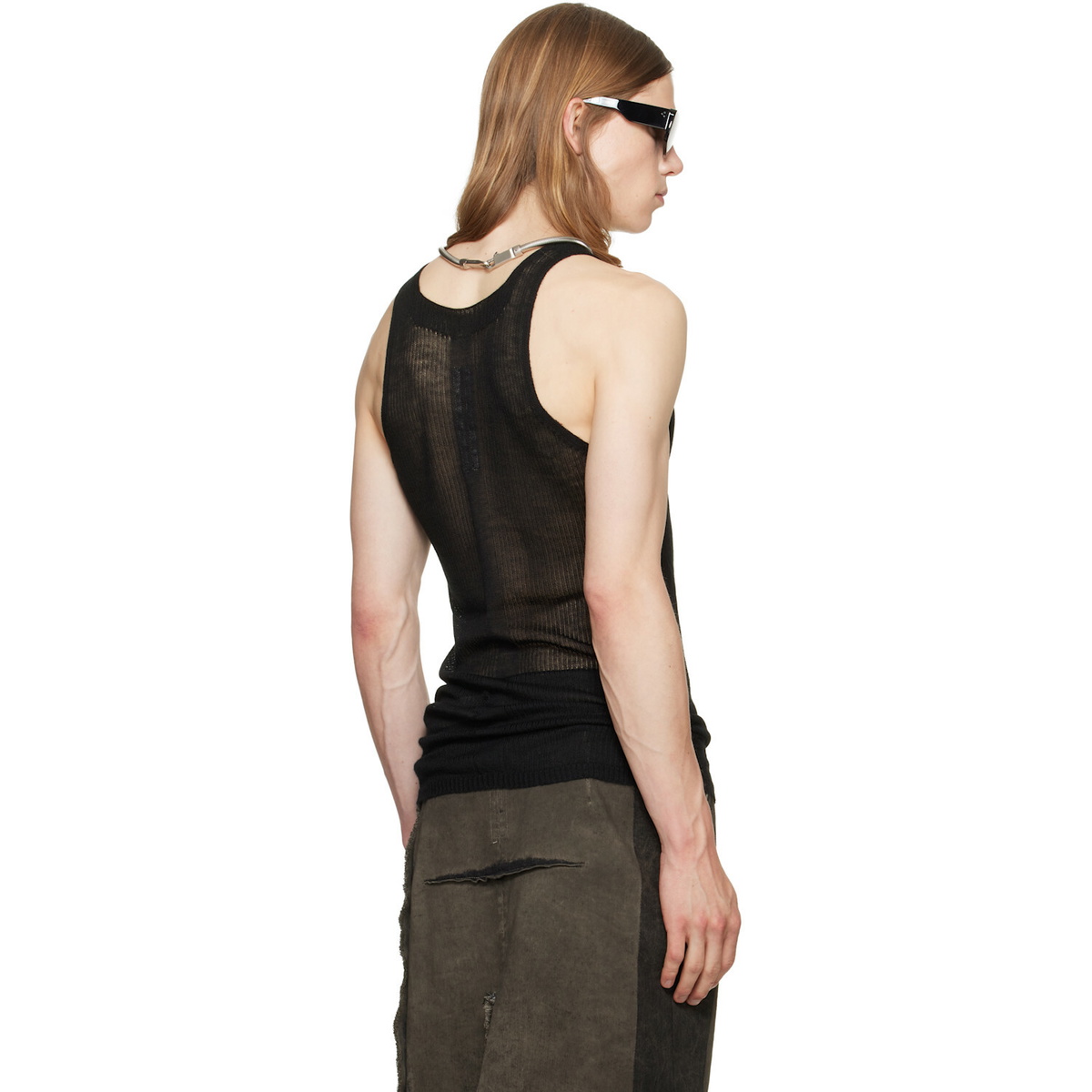 Rick Owens Black Tower Pony Tank Top