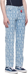 Fiorucci Blue Laser Monogram Jeans